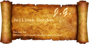 Jellinek Gordon névjegykártya
